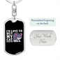 My Cat Said No Keychain Stainless Steel or 18k Gold Dog Tag Keyring-Express Your Love Gifts