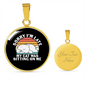 My Cat Was Circle Necklace Stainless Steel or 18k Gold 18-22"-Express Your Love Gifts