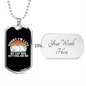 My Cat Was Necklace Stainless Steel or 18k Gold Dog Tag 24" Chain-Express Your Love Gifts