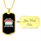 My Cat Was Necklace Stainless Steel or 18k Gold Dog Tag 24" Chain-Express Your Love Gifts