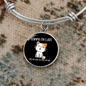 My Cat Was Sitting Bracelet Stainless Steel or 18k Gold Circle Bangle-Express Your Love Gifts