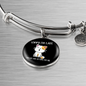 My Cat Was Sitting Bracelet Stainless Steel or 18k Gold Circle Bangle-Express Your Love Gifts