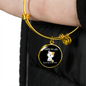 My Cat Was Sitting Bracelet Stainless Steel or 18k Gold Circle Bangle-Express Your Love Gifts