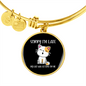 My Cat Was Sitting Bracelet Stainless Steel or 18k Gold Circle Bangle-Express Your Love Gifts