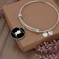 My Cat Was Sitting Bracelet Stainless Steel or 18k Gold Circle Bangle-Express Your Love Gifts