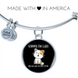 My Cat Was Sitting Bracelet Stainless Steel or 18k Gold Circle Bangle-Express Your Love Gifts