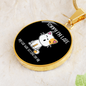 My Cat Was Sitting Circle Necklace Stainless Steel or 18k Gold 18-22"-Express Your Love Gifts