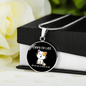 My Cat Was Sitting Circle Necklace Stainless Steel or 18k Gold 18-22"-Express Your Love Gifts