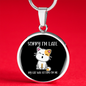 My Cat Was Sitting Circle Necklace Stainless Steel or 18k Gold 18-22"-Express Your Love Gifts