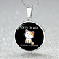 My Cat Was Sitting Circle Necklace Stainless Steel or 18k Gold 18-22"-Express Your Love Gifts