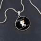 My Cat Was Sitting Circle Necklace Stainless Steel or 18k Gold 18-22"-Express Your Love Gifts