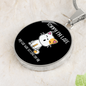 My Cat Was Sitting Circle Necklace Stainless Steel or 18k Gold 18-22"-Express Your Love Gifts