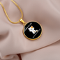 My Cat Was Sitting Circle Necklace Stainless Steel or 18k Gold 18-22"-Express Your Love Gifts