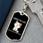 My Cat Was Sitting Keychain Stainless Steel or 18k Gold Dog Tag Keyring-Express Your Love Gifts