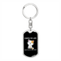 My Cat Was Sitting Keychain Stainless Steel or 18k Gold Dog Tag Keyring-Express Your Love Gifts