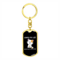 My Cat Was Sitting Keychain Stainless Steel or 18k Gold Dog Tag Keyring-Express Your Love Gifts
