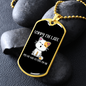 My Cat Was Sitting Necklace Stainless Steel or 18k Gold Dog Tag 24" Chain-Express Your Love Gifts
