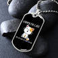 My Cat Was Sitting Necklace Stainless Steel or 18k Gold Dog Tag 24" Chain-Express Your Love Gifts