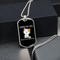 My Cat Was Sitting Necklace Stainless Steel or 18k Gold Dog Tag 24" Chain-Express Your Love Gifts