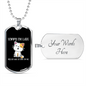 My Cat Was Sitting Necklace Stainless Steel or 18k Gold Dog Tag 24" Chain-Express Your Love Gifts