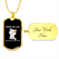 My Cat Was Sitting Necklace Stainless Steel or 18k Gold Dog Tag 24" Chain-Express Your Love Gifts