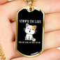 My Cat Was Sitting Necklace Stainless Steel or 18k Gold Dog Tag 24" Chain-Express Your Love Gifts
