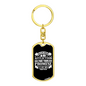 My Comfort In Affliction Psalm 119:50 White Keychain Stainless Steel or 18k Gold Dog Tag Keyring-Express Your Love Gifts