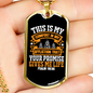 My Comfort In My Affliction Christian Necklace Stainless Steel or 18k Gold Dog Tag 24" Chain-Express Your Love Gifts