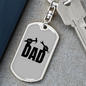 My Dad Is A Carpenter Swivel Keychain Woodworker Dog Tag Stainless Steel or 18k Gold-Express Your Love Gifts