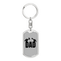 My Dad Is A Carpenter Swivel Keychain Woodworker Dog Tag Stainless Steel or 18k Gold-Express Your Love Gifts