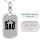 My Dad Is A Carpenter Swivel Keychain Woodworker Dog Tag Stainless Steel or 18k Gold-Express Your Love Gifts