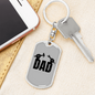 My Dad Is A Carpenter Swivel Keychain Woodworker Dog Tag Stainless Steel or 18k Gold-Express Your Love Gifts