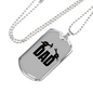 My Dad Is A Carpenter Woodworker Dog Tag Stainless Steel or 18k Gold W 24"-Express Your Love Gifts