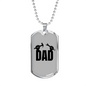 My Dad Is A Carpenter Woodworker Dog Tag Stainless Steel or 18k Gold W 24"-Express Your Love Gifts