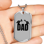 My Dad Is A Carpenter Woodworker Dog Tag Stainless Steel or 18k Gold W 24"-Express Your Love Gifts