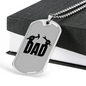 My Dad Is A Carpenter Woodworker Dog Tag Stainless Steel or 18k Gold W 24"-Express Your Love Gifts