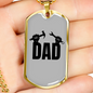 My Dad Is A Carpenter Woodworker Dog Tag Stainless Steel or 18k Gold W 24"-Express Your Love Gifts