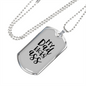 My Dad Kicks Ass Necklace Stainless Steel or 18k Gold Dog Tag 24" Chain-Express Your Love Gifts