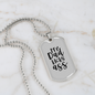My Dad Kicks Ass Necklace Stainless Steel or 18k Gold Dog Tag 24" Chain-Express Your Love Gifts