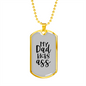 My Dad Kicks Ass Necklace Stainless Steel or 18k Gold Dog Tag 24" Chain-Express Your Love Gifts