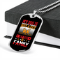 My Dog Family Red Necklace Stainless Steel or 18k Gold Dog Tag 24" Chain-Express Your Love Gifts