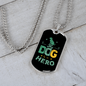 My Dog is a Hero Necklace Stainless Steel or 18k Gold Dog Tag 24" Chain-Express Your Love Gifts