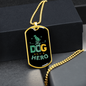 My Dog is a Hero Necklace Stainless Steel or 18k Gold Dog Tag 24" Chain-Express Your Love Gifts