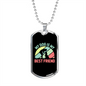 My Dog is My Bestfriend Necklace Stainless Steel or 18k Gold Dog Tag 24" Chain-Express Your Love Gifts