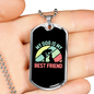 My Dog is My Bestfriend Necklace Stainless Steel or 18k Gold Dog Tag 24" Chain-Express Your Love Gifts