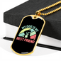 My Dog is My Bestfriend Necklace Stainless Steel or 18k Gold Dog Tag 24" Chain-Express Your Love Gifts