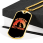 My Dog is My Bestfriend Orange Necklace Stainless Steel or 18k Gold Dog Tag 24" Chain-Express Your Love Gifts