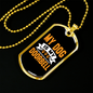 My Dog Is My Doorbell Necklace Stainless Steel or 18k Gold Dog Tag 24" Chain-Express Your Love Gifts