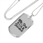 My Dog is My Doorbell Plain Necklace Stainless Steel or 18k Gold Dog Tag 24" Chain-Express Your Love Gifts