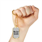 My Dog is My Doorbell Plain Necklace Stainless Steel or 18k Gold Dog Tag 24" Chain-Express Your Love Gifts